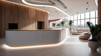 Leinwandbilder - Contemporary reception with waiting area interior.