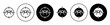 Target audience vector icon set. targeted customer group symbol. client centric online marketing sign in black color.