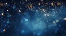 Abstract Blue Background With Sparkles