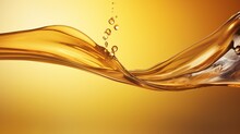 Abstract Background With Golden Oil Drop