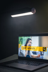 Wall Mural - job search concept, find your career, online website.