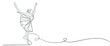 © sense - Continuous Line Art Drawing. Ballet Dancer ballerina. Vector Illustration