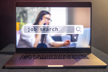 Wall Mural - job search concept, find your career, online website.