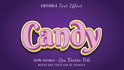 Wall Mural - Candy 3d text effect design