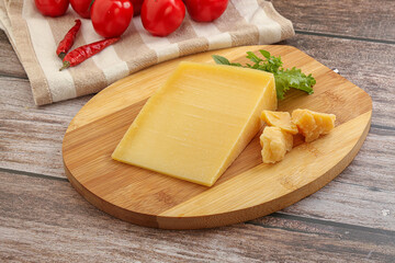 Wall Mural - Parmesan hard cheese with small pieces