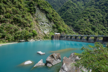 Wall Mural - Taiwan Hualien Taroko Liwu river dam