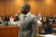 black lawyer speaking in court