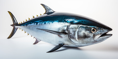 Wall Mural - fresh bluefin tuna isolated on white generative ai.