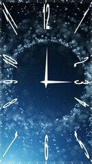 Wall Mural - rectangle clock loop motion on abstract science loop vertical background.