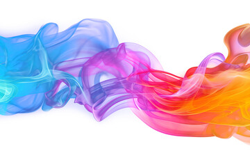 Wall Mural - colorful rainbow fire flame smoke cloud texture isolated on transparent background. generative ai