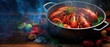 Crayfish are boiled in a pot in water. Generated by ai
