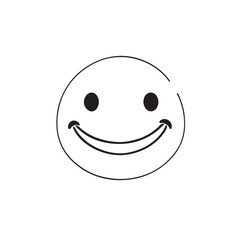 emoticon simple, vector illustration line art