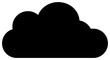 Cloud icon silhouette. Weather symbol. 