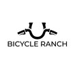 Bicycle handlebar and horseshoe logo. Bridging movement and luck. Vector illustration