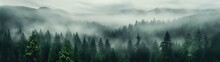 Misty Forest Landscape Generative AI