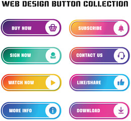 Wall Mural - buttons for web design