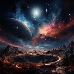 Canvas Print - planet in space