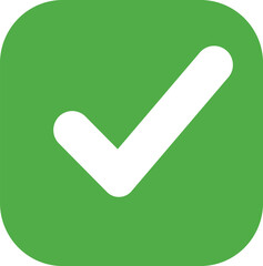 flat green Tick mark approved . Check mark icon symbols . symbol for website computer and mobile isolated on white background. green tick verified badge icon. Social media official account tick symbol