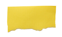 Yellow Paper Cutout On A Transparent Background.