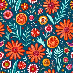 seamless pattern with flowers