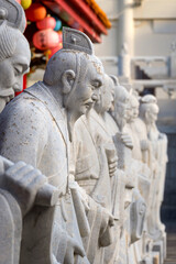 Canvas Print - Nagasaki, Japan - Nov 28 2022: Confucius Shrine (Koshi-byo) built in 1893 by Nagasaki's Chinese community dedicated to the revered Chinese philosopher Confucius in Japan