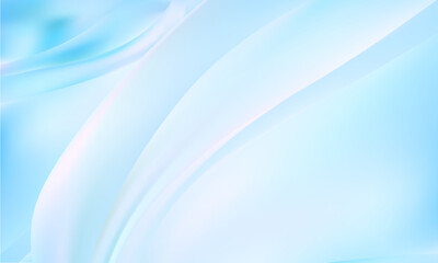 Wall Mural - Blue Wavy Background Vector. Smooth curve blue wavy background.  Abstract blue wavy business style background