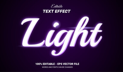 Canvas Print - Light editable text effect