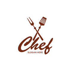 Wall Mural - Fast food chef home logo restaurant chef logo design concept Food Restaurant vector