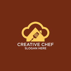 Wall Mural - Fast food chef home logo restaurant chef logo design concept Food Restaurant vector