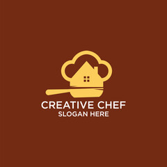 Wall Mural - Fast food chef home logo restaurant chef logo design concept Food Restaurant vector