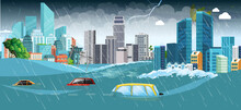  Flooding Uk Vectors.  Flooding Asia , Usa , House ,street And City.