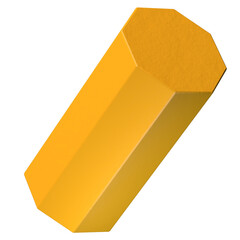 Yellow octagon 3D