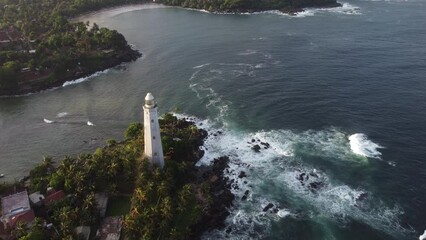 Wall Mural - Aerial view of Dondra Lighthouse in Sri Lanka. High quality photo