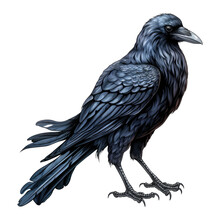 Raven On A White Background Clipart, Watercolor, Clip Art, Water Color