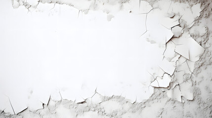 White background destructed wall minimalist