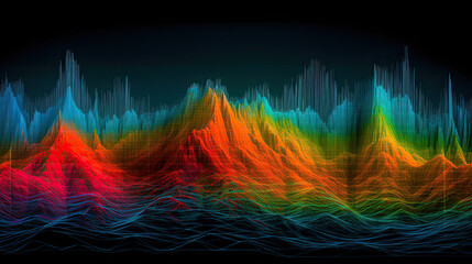 Rainbow graph waveform visualisation technology, math