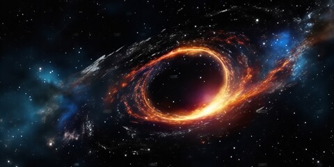 Wall Mural - Inky void. Space-themed wall murals. stars everywhere throughout the cosmos. Generative Ai.