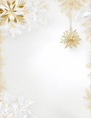 Wall Mural - Christmas and happy New Year background Generative in white and gold