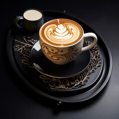 Wall Mural - Coffee, Coffee Cup, Latte, Cappuccino, Espresso, Caffeine. AI Generated