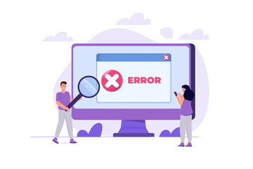 Download error concept. Vector illustration