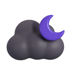 Sticker - Night sky 3D icon illustration