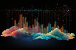 Visible streams of data ascend towards a luminous digital cloud, embodying the essence of data storage in the cloud era