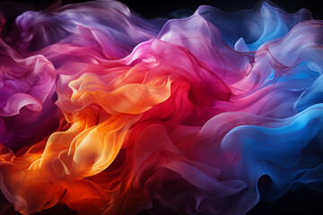Poster - Beautiful smoke pattern texture background. Macro photography view.  Generative AI technology.