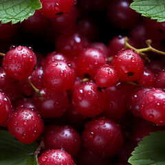 Aufkleber - Beautiful trends currant pattern texture background. Macro photography view.  Pattern for tiles. Generative AI technology.