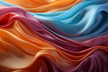 Aufkleber - Beautiful trends silk pattern texture background. Macro photography view.  Generative AI technology.