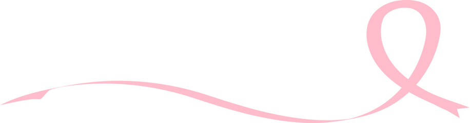 Wall Mural - Pink ribbon, national breast cancer awareness month design element.