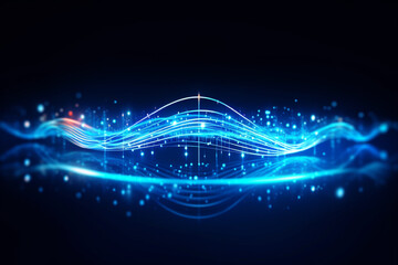 Wall Mural - Wireless data network and connection technology concept. high speed mobile technology by generative AI.