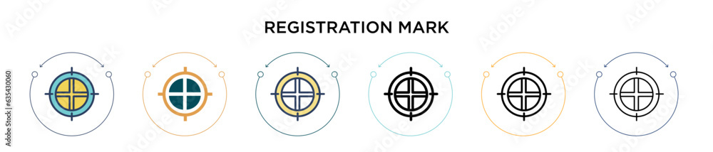 Vector R Registration Mark Registration mark icon in filled, thin line, outline and stroke style ...