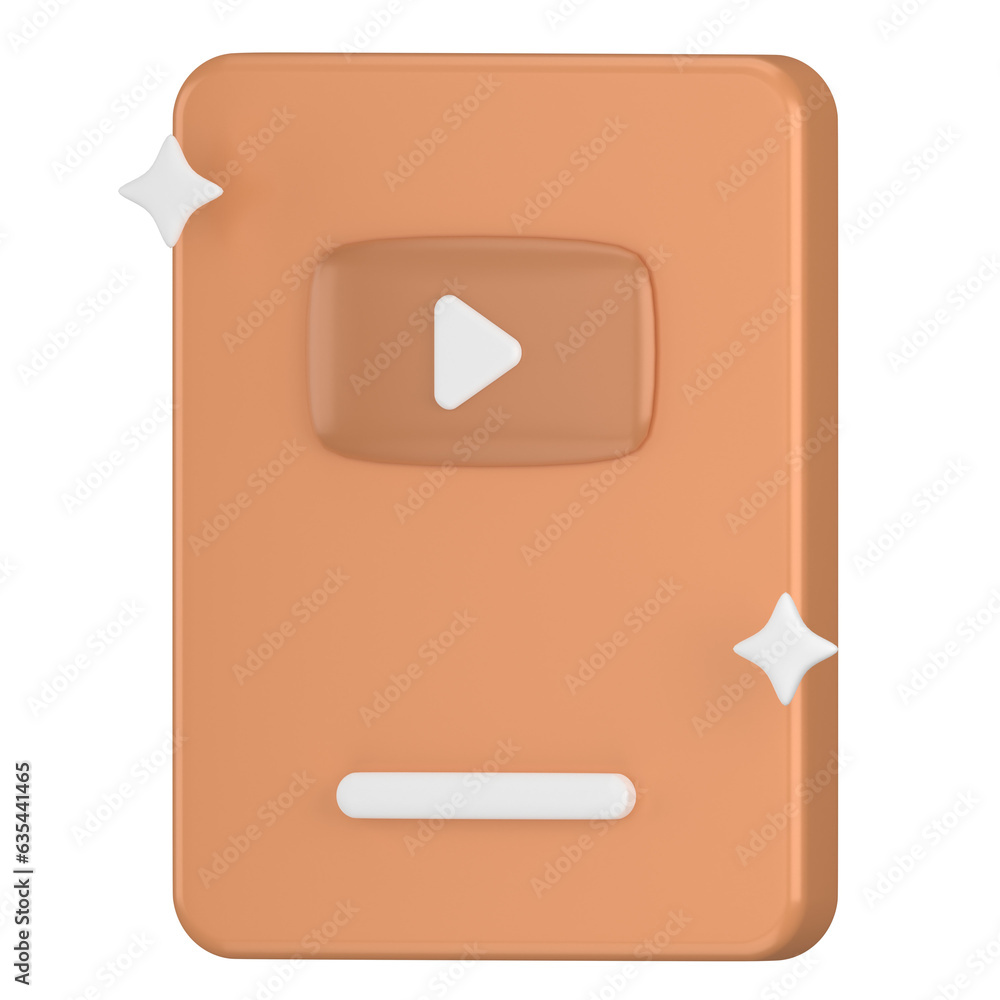 Youtube play button for reward and achievement symbol Stock ...