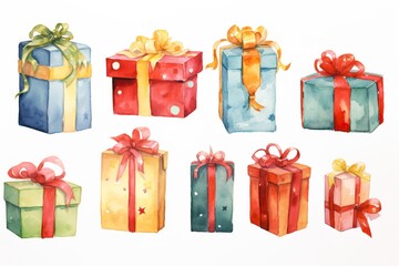 Watercolor Gift Boxes: Colorful Surprises